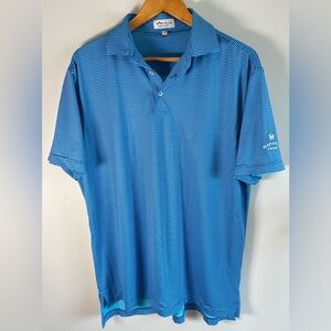 Peter Millar Summer Comfort Polo Shirt Bandon Dunes Trails Resort Checkered Sz M
